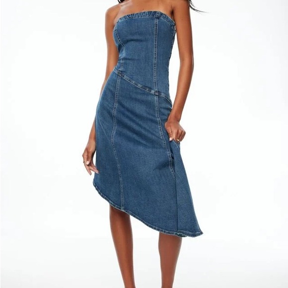 Dynamite flare Denim midi tube dress BRAND NEW - Picture 1 of 3